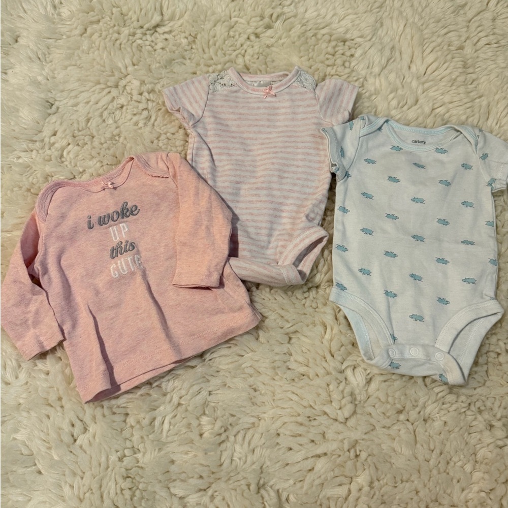 Carter's Pink and Blue Bodysuit Set